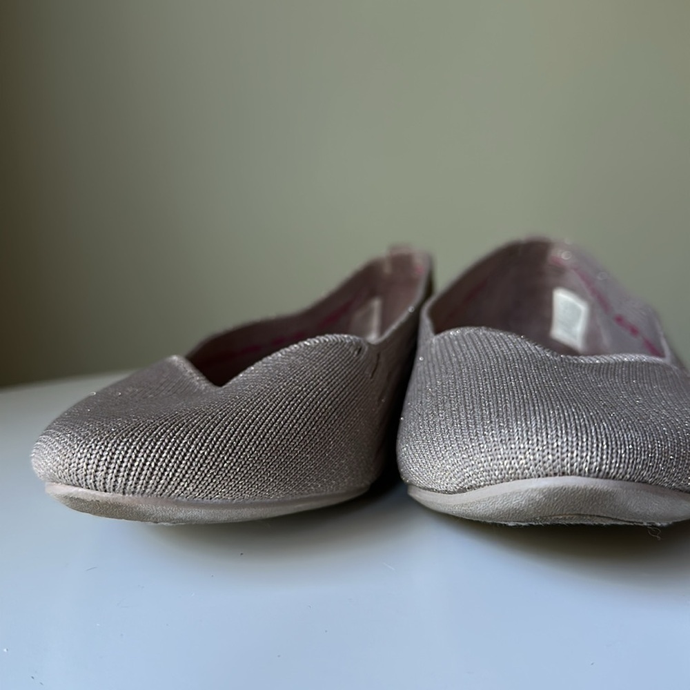 Skechers Cleo Flats Memory Foam Metallic Fibers Stretch Fit - Picture 10 of 13